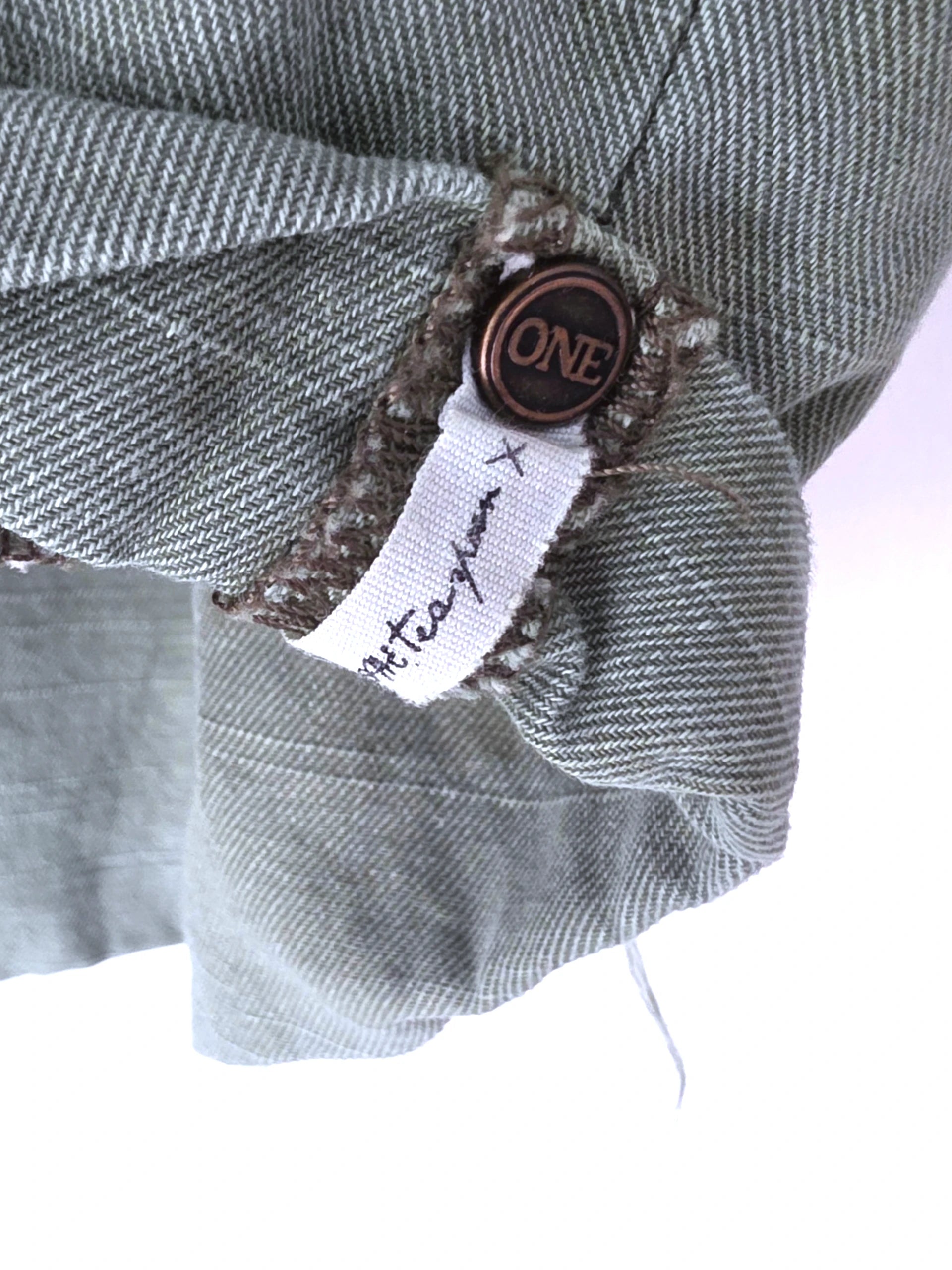 Combi-short vert en coton