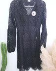 Robe de plage noire ajourée