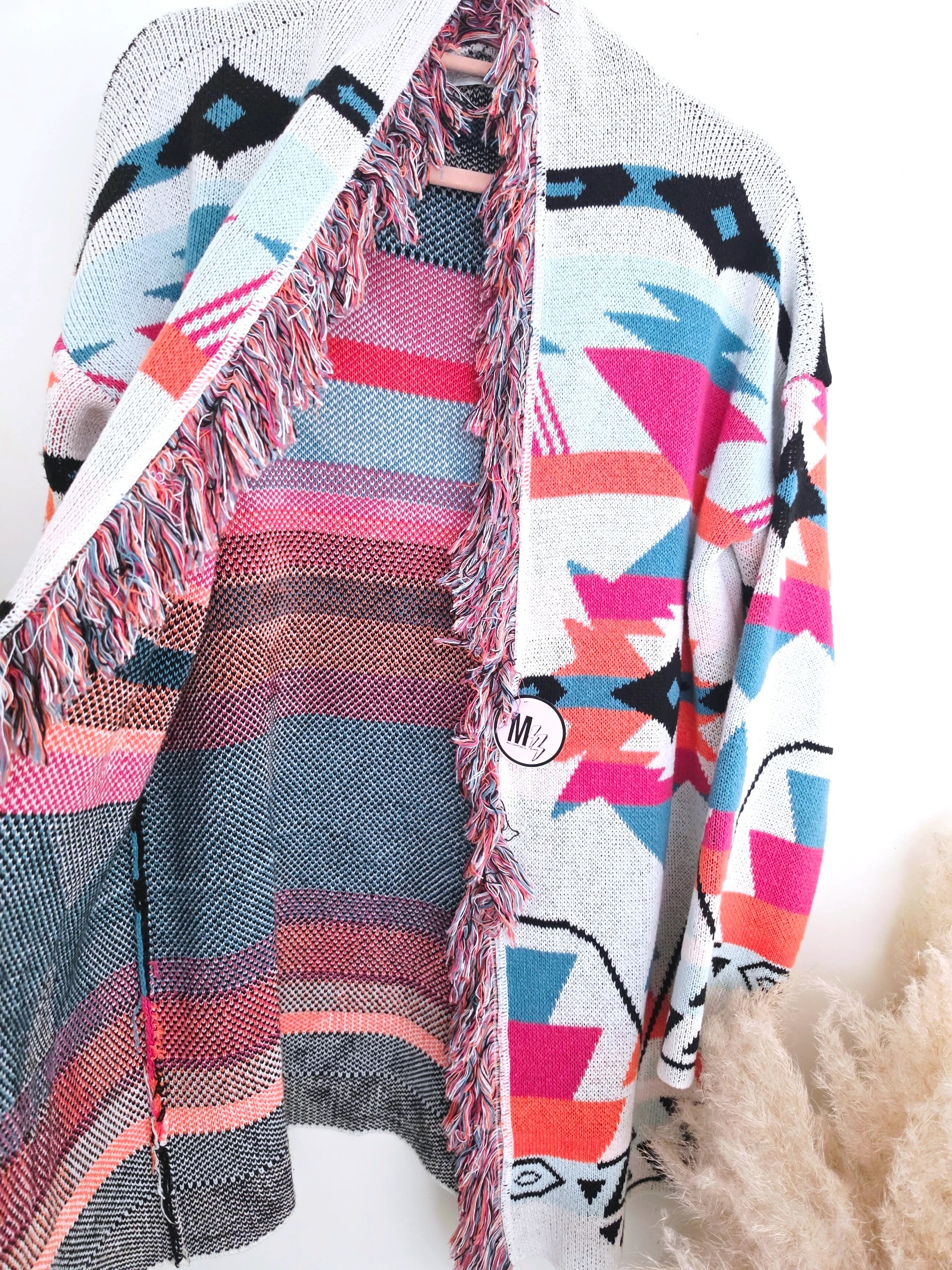 Cardigan à imprimé éthnique