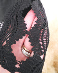 T-shirt noir manches dentelles - 𝐌𝐚𝐫𝐢𝐧𝐚𝟒𝟒𝐟𝐚𝐦𝐢𝐥𝐲