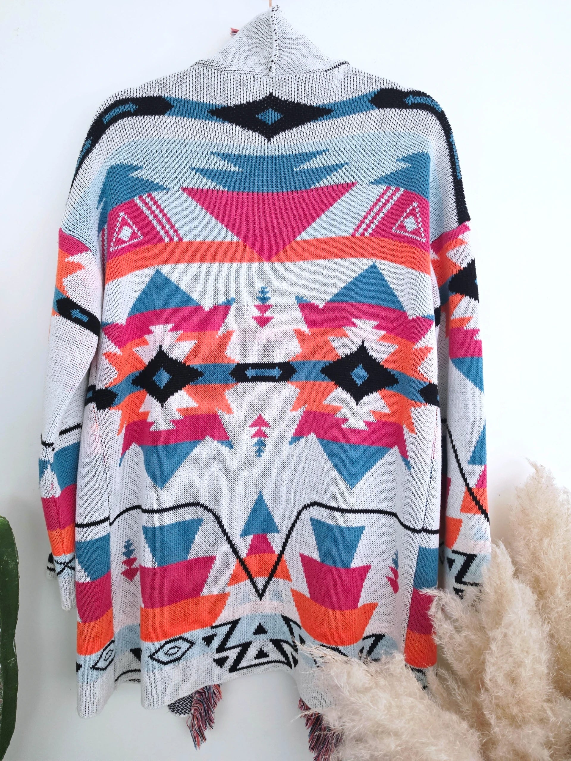 Cardigan à imprimé éthnique