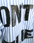 Chemise asymétrique à rayures bleu ciel