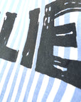 Chemise asymétrique à rayures bleu ciel