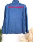 Chemise bleue amour