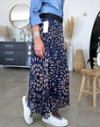 Jupe longue bleu marine à imprimé - 𝐌𝐚𝐫𝐢𝐧𝐚𝟒𝟒𝐟𝐚𝐦𝐢𝐥𝐲