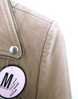 Perfecto beige à effet vieilli patiné
