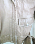 Perfecto beige à effet vieilli patiné