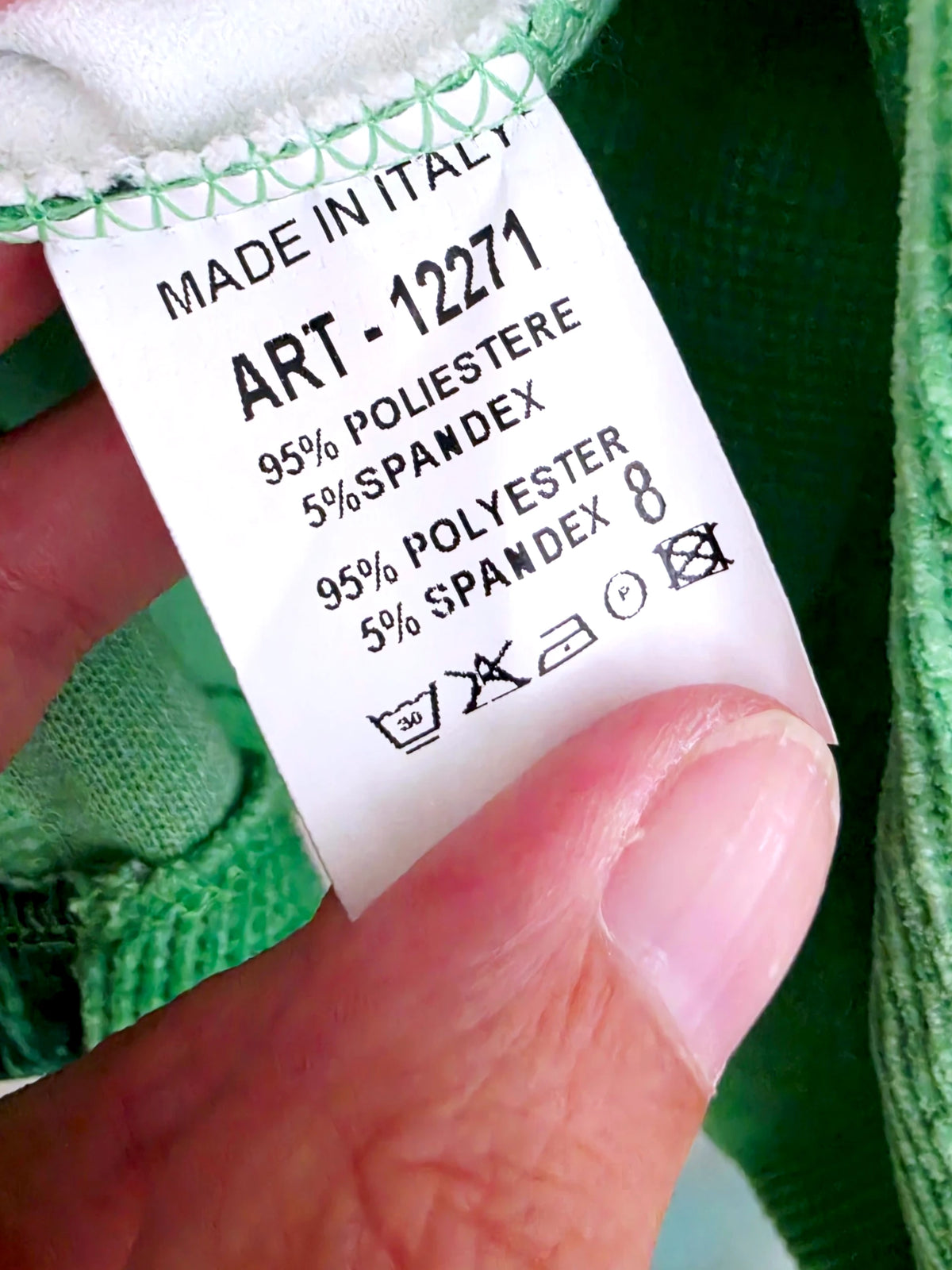 Veste velours ras vert "rock"