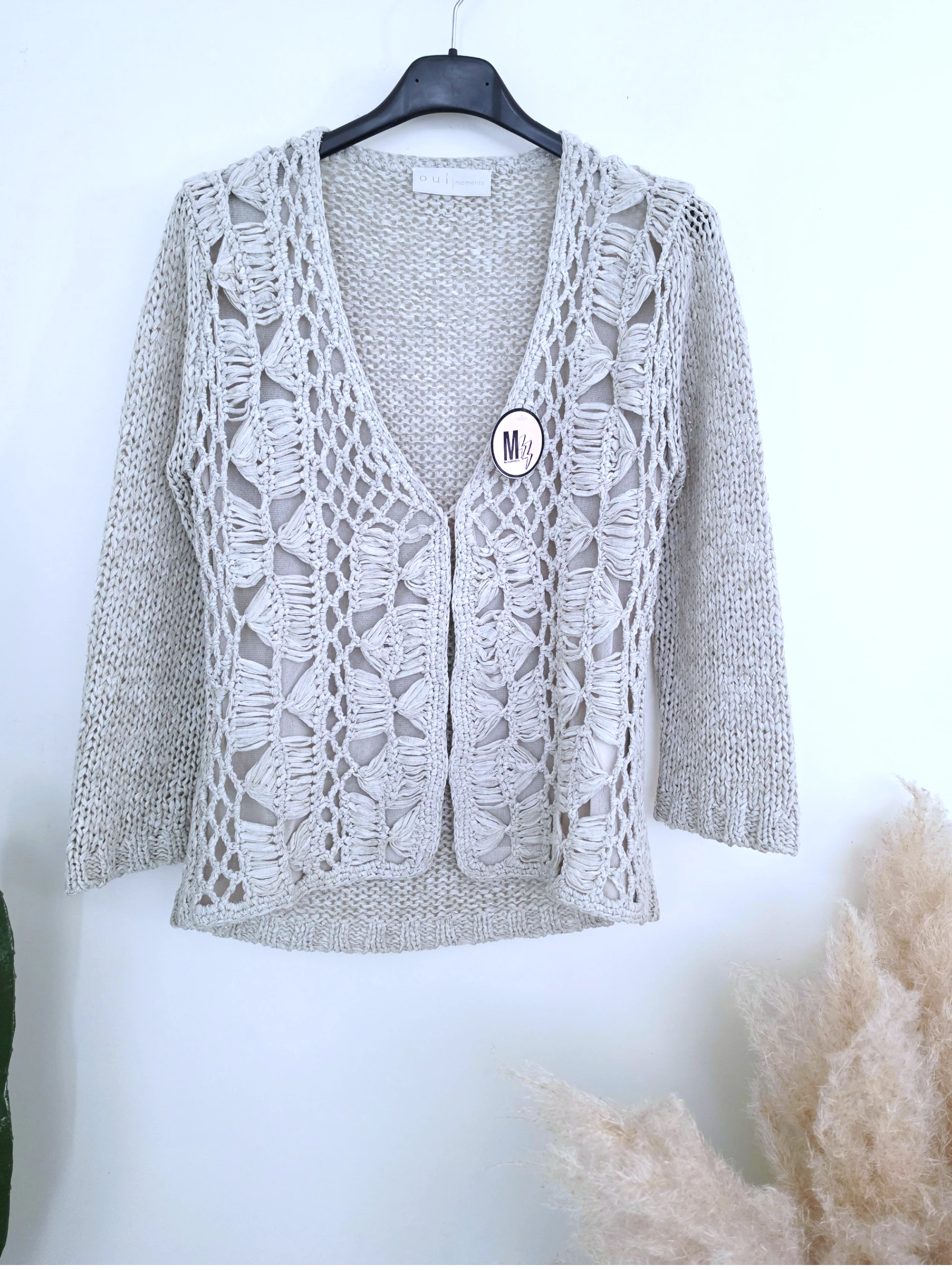 Cardigan en maille écru