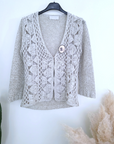 Cardigan en maille écru