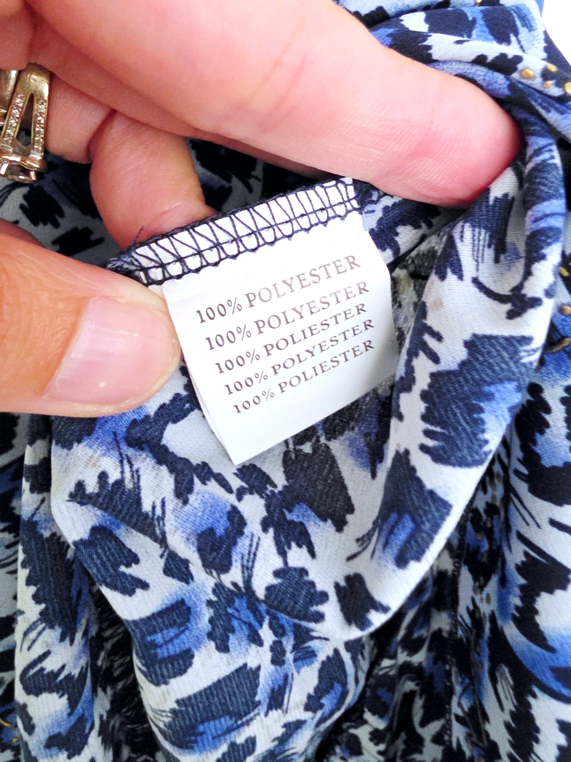 Jupe asymétrique à imprimé léopard bleu marine