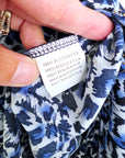 Jupe asymétrique à imprimé léopard bleu marine