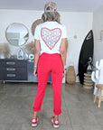 T-shirt blanc dos coeur dentelle - 𝐌𝐚𝐫𝐢𝐧𝐚𝟒𝟒𝐟𝐚𝐦𝐢𝐥𝐲
