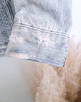Veste en jean entièrement customisée