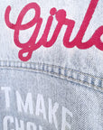 Veste en jean entièrement customisée