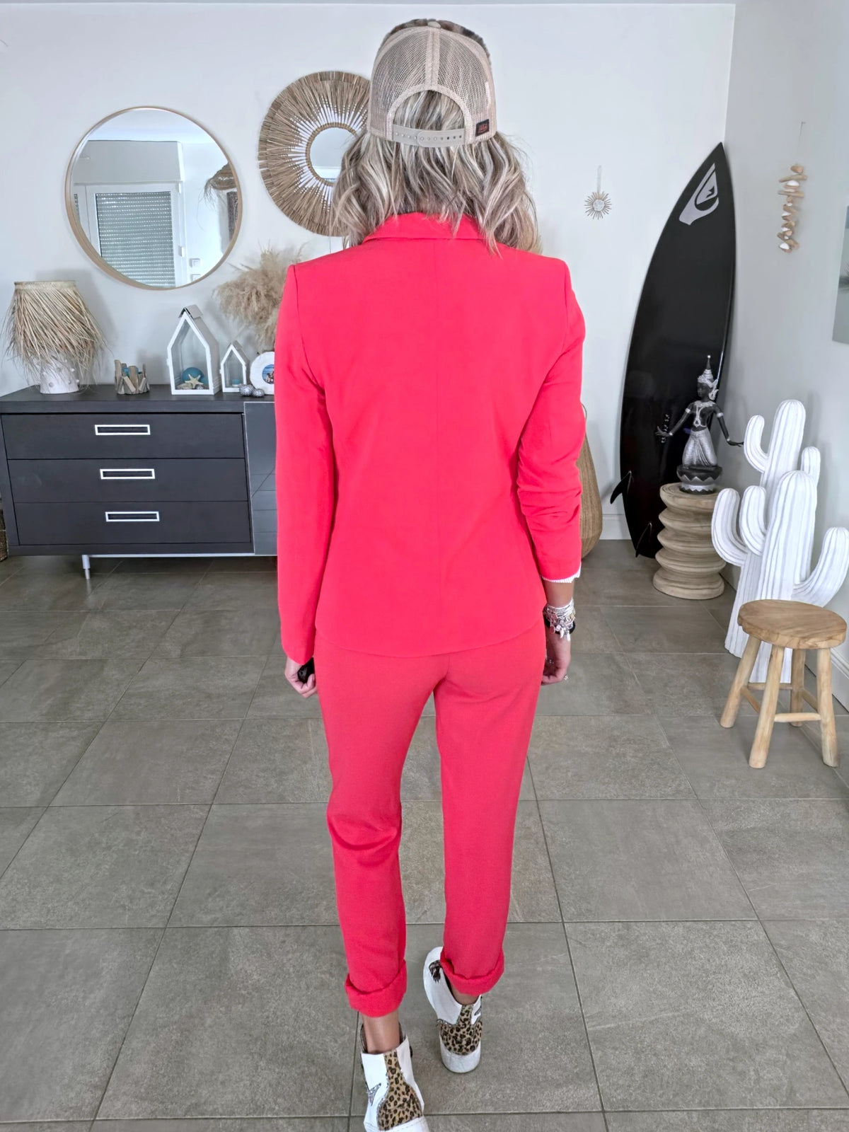 Veste cintrée rouge vif - 𝐌𝐚𝐫𝐢𝐧𝐚𝟒𝟒𝐟𝐚𝐦𝐢𝐥𝐲