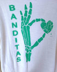 Pull blanc cassé à inscriptions au dos vert vif - 𝐌𝐚𝐫𝐢𝐧𝐚𝟒𝟒𝐟𝐚𝐦𝐢𝐥𝐲