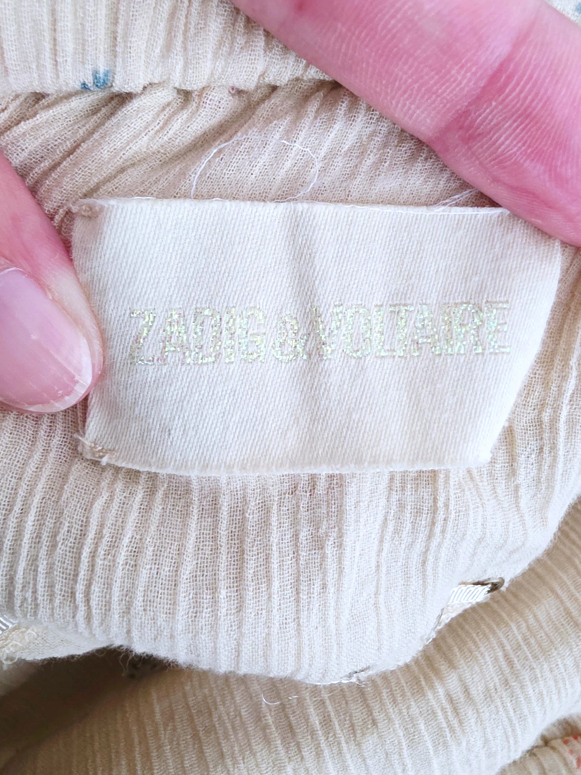 Jupe beige à volants