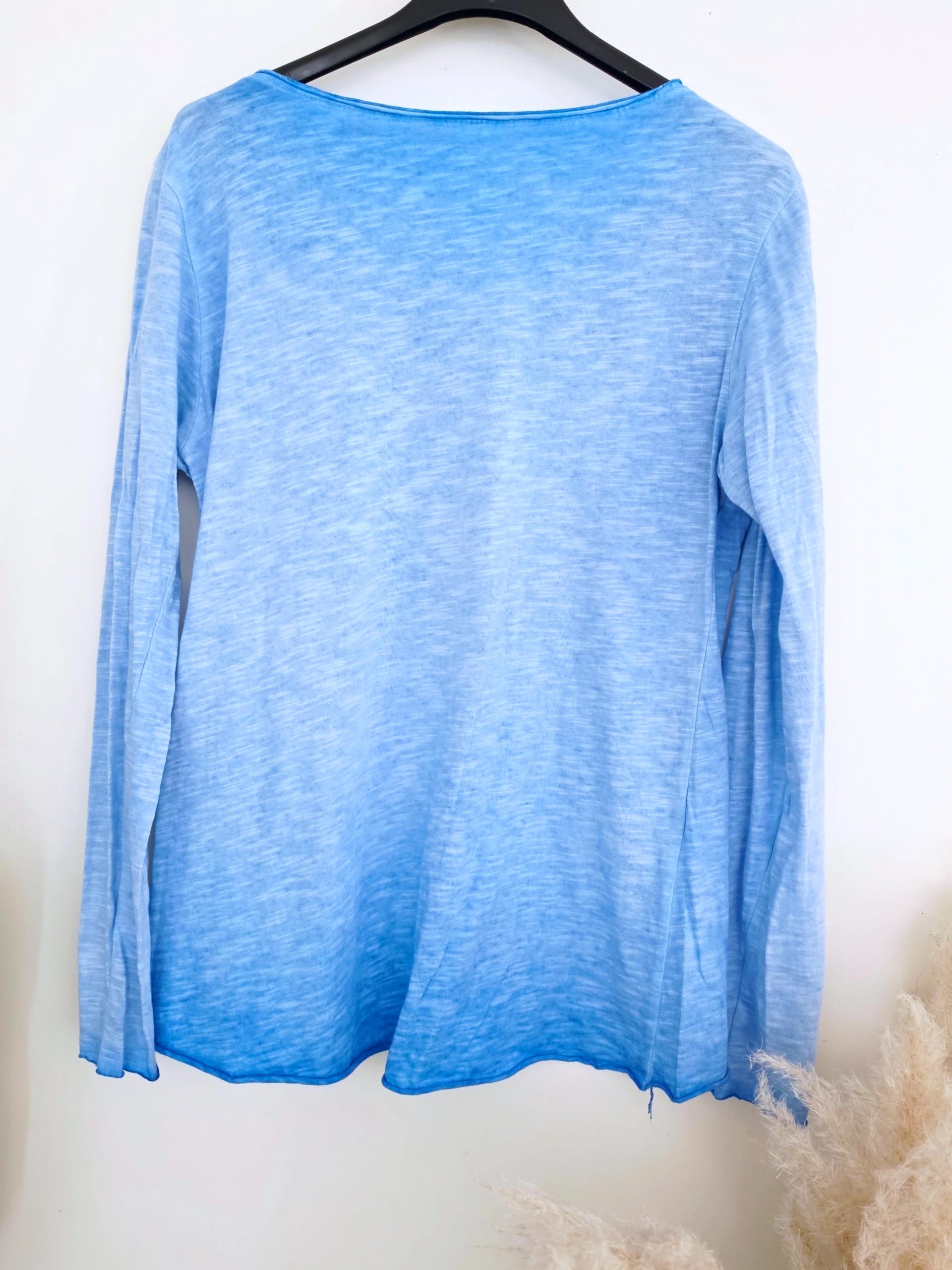T-shirt coeur bleu et rose fluo