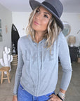 Cardigan gris "love"
