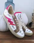 Baskets ZV1747 blanche à tags 100% cuir - 𝐌𝐚𝐫𝐢𝐧𝐚𝟒𝟒𝐟𝐚𝐦𝐢𝐥𝐲