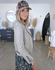 Perfecto beige à effet vieilli patiné