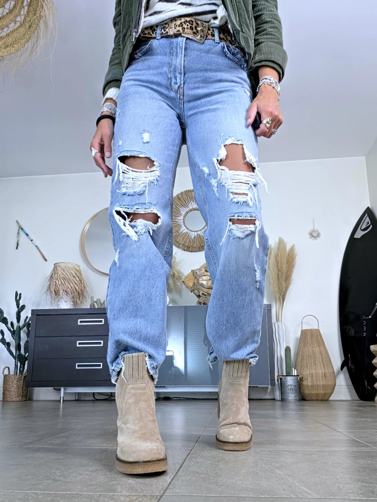 Bottines Janis beiges 100% cuir - 𝐌𝐚𝐫𝐢𝐧𝐚𝟒𝟒𝐟𝐚𝐦𝐢𝐥𝐲