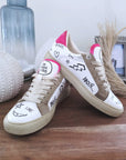 Baskets ZV1747 blanche à tags 100% cuir - 𝐌𝐚𝐫𝐢𝐧𝐚𝟒𝟒𝐟𝐚𝐦𝐢𝐥𝐲