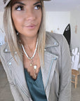 Perfecto beige à effet vieilli patiné