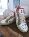 Baskets ZV1747 blanche à tags 100% cuir - 𝐌𝐚𝐫𝐢𝐧𝐚𝟒𝟒𝐟𝐚𝐦𝐢𝐥𝐲