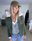 Blouson teddy velours côtelé vert-kaki - 𝐌𝐚𝐫𝐢𝐧𝐚𝟒𝟒𝐟𝐚𝐦𝐢𝐥𝐲
