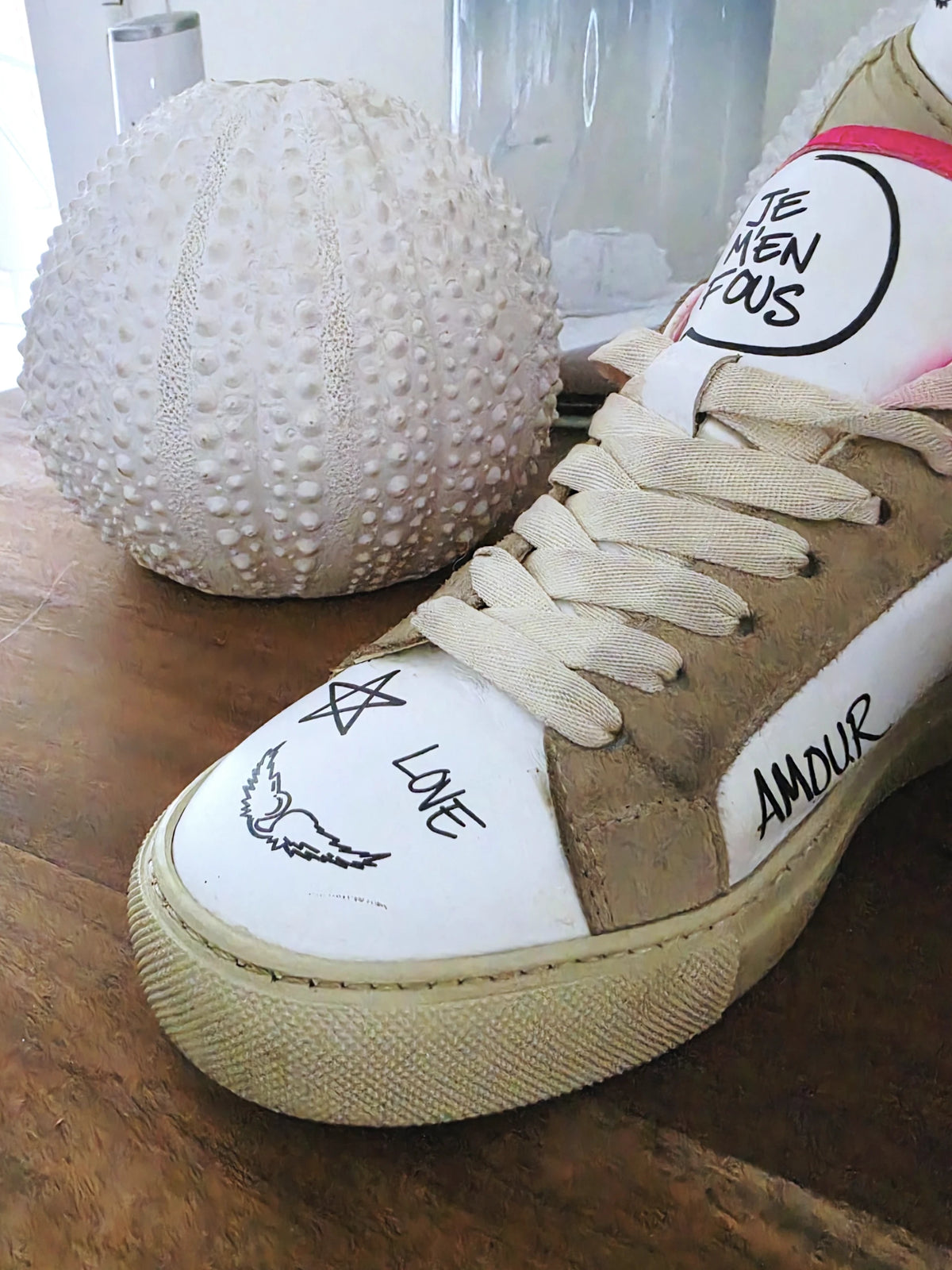 Baskets ZV1747 blanche à tags 100% cuir - 𝐌𝐚𝐫𝐢𝐧𝐚𝟒𝟒𝐟𝐚𝐦𝐢𝐥𝐲