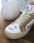 Baskets ZV1747 blanche à tags 100% cuir - 𝐌𝐚𝐫𝐢𝐧𝐚𝟒𝟒𝐟𝐚𝐦𝐢𝐥𝐲