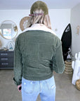 Blouson teddy velours côtelé vert-kaki - 𝐌𝐚𝐫𝐢𝐧𝐚𝟒𝟒𝐟𝐚𝐦𝐢𝐥𝐲