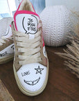Baskets ZV1747 blanche à tags 100% cuir - 𝐌𝐚𝐫𝐢𝐧𝐚𝟒𝟒𝐟𝐚𝐦𝐢𝐥𝐲