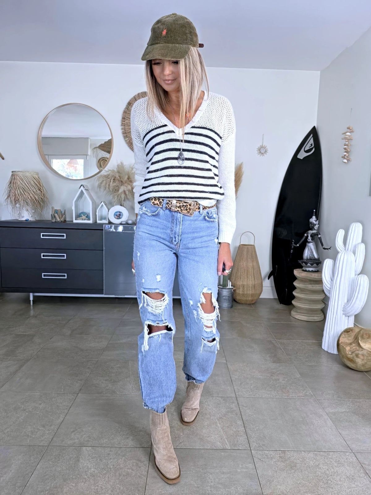 Pull marinière à maille douce - 𝐌𝐚𝐫𝐢𝐧𝐚𝟒𝟒𝐟𝐚𝐦𝐢𝐥𝐲