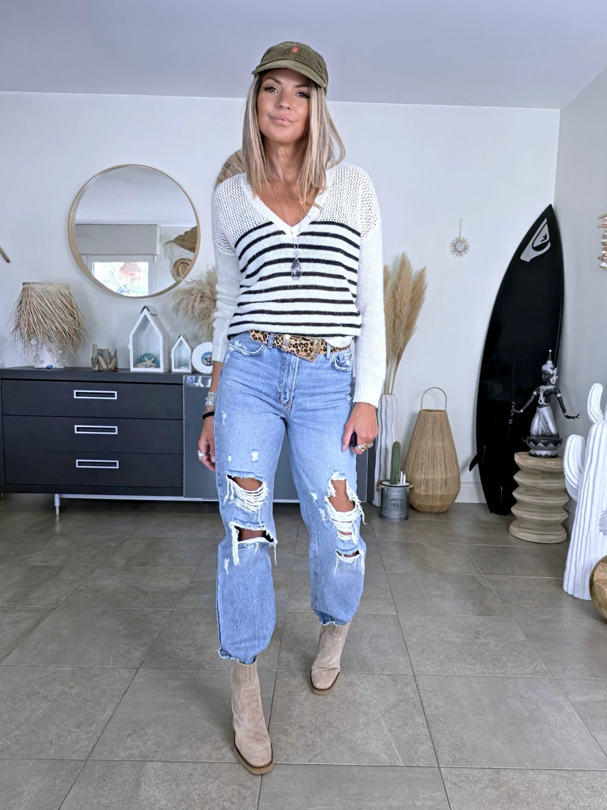 Pull marinière à maille douce - 𝐌𝐚𝐫𝐢𝐧𝐚𝟒𝟒𝐟𝐚𝐦𝐢𝐥𝐲