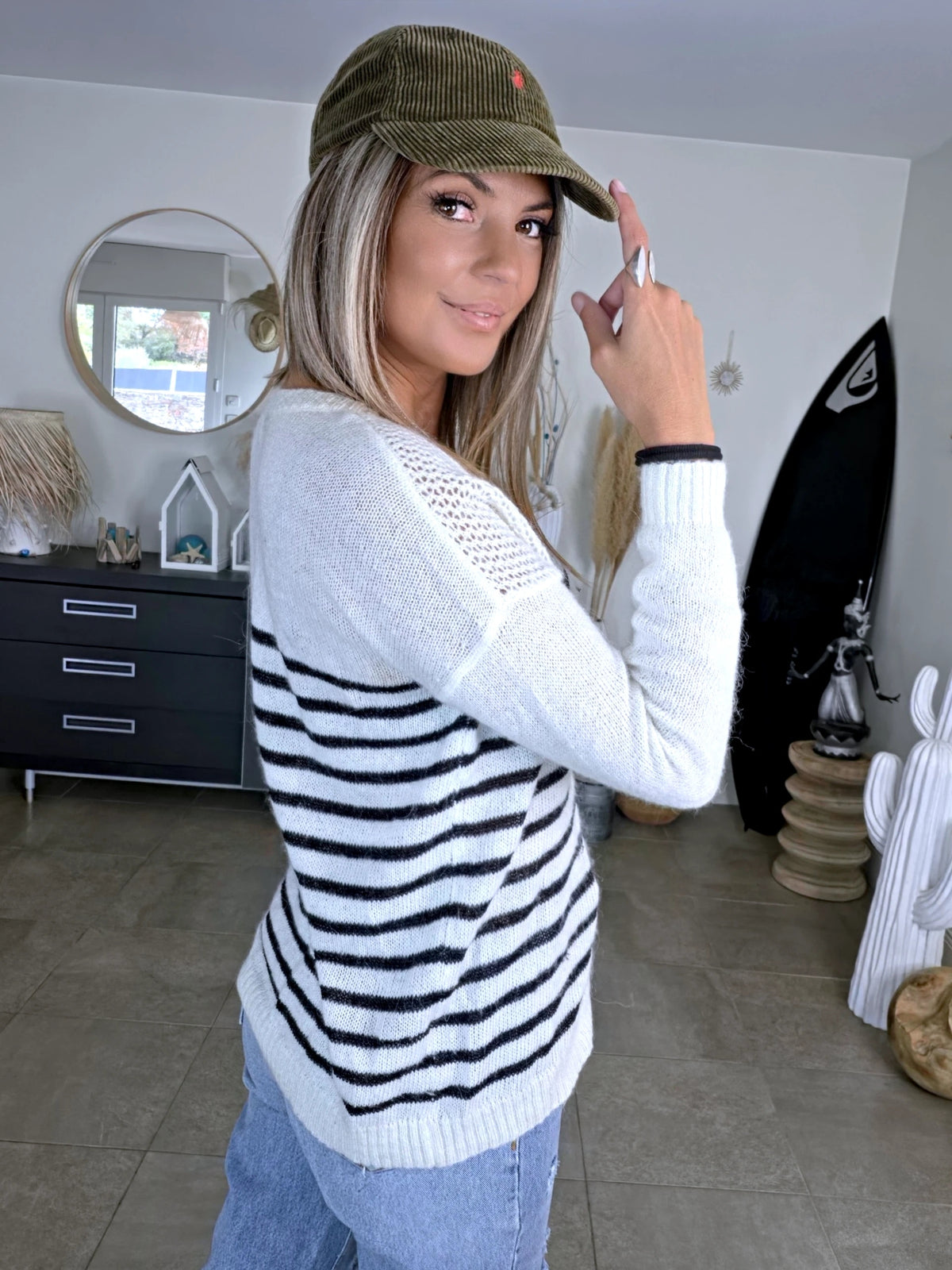 Pull marinière à maille douce - 𝐌𝐚𝐫𝐢𝐧𝐚𝟒𝟒𝐟𝐚𝐦𝐢𝐥𝐲