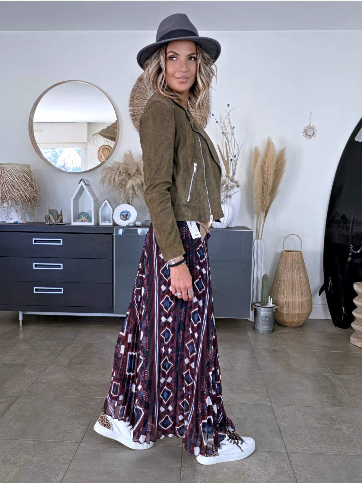 Perfecto kaki 100% cuir de chèvre - 𝐌𝐚𝐫𝐢𝐧𝐚𝟒𝟒𝐟𝐚𝐦𝐢𝐥𝐲