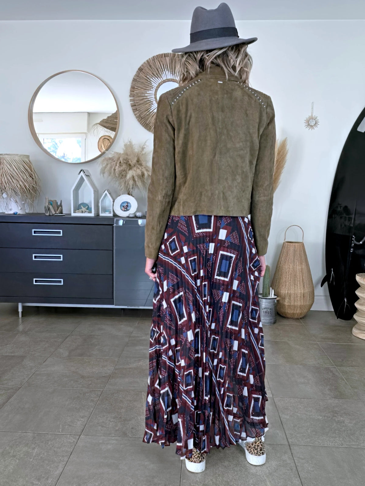 Jupe à imprimé géométrique - 𝐌𝐚𝐫𝐢𝐧𝐚𝟒𝟒𝐟𝐚𝐦𝐢𝐥𝐲