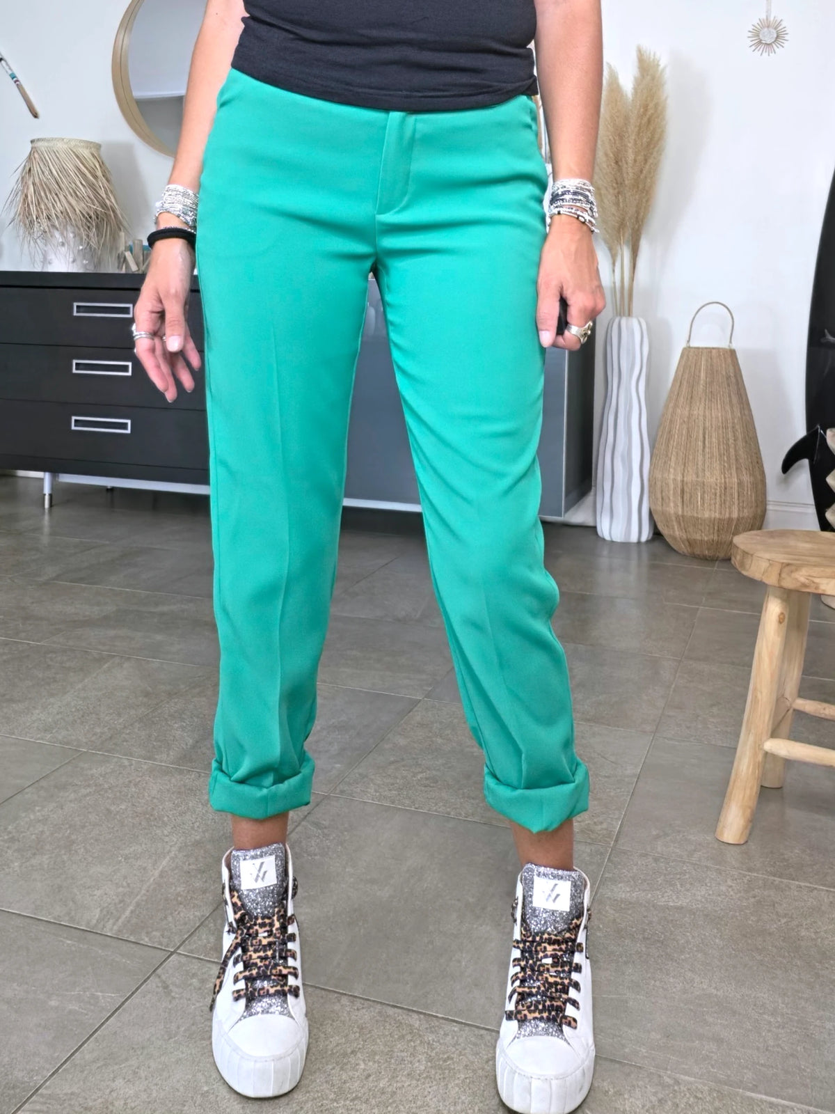 Pantalon chic vert
