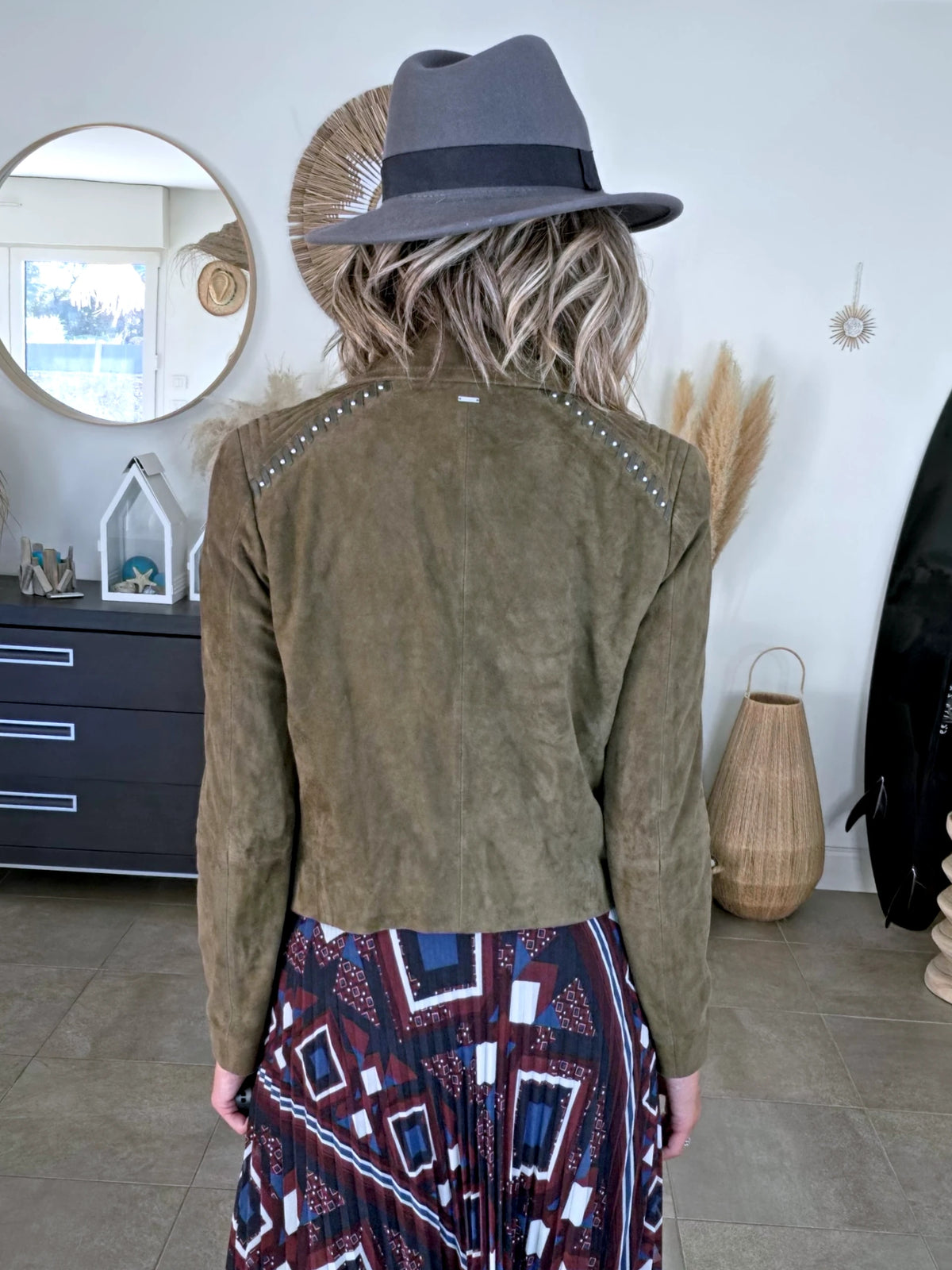 Perfecto kaki 100% cuir de chèvre - 𝐌𝐚𝐫𝐢𝐧𝐚𝟒𝟒𝐟𝐚𝐦𝐢𝐥𝐲
