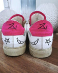 Baskets ZV1747 blanche à tags 100% cuir - 𝐌𝐚𝐫𝐢𝐧𝐚𝟒𝟒𝐟𝐚𝐦𝐢𝐥𝐲