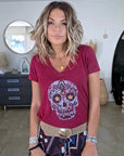T-shirt bordeaux mexicain - 𝐌𝐚𝐫𝐢𝐧𝐚𝟒𝟒𝐟𝐚𝐦𝐢𝐥𝐲