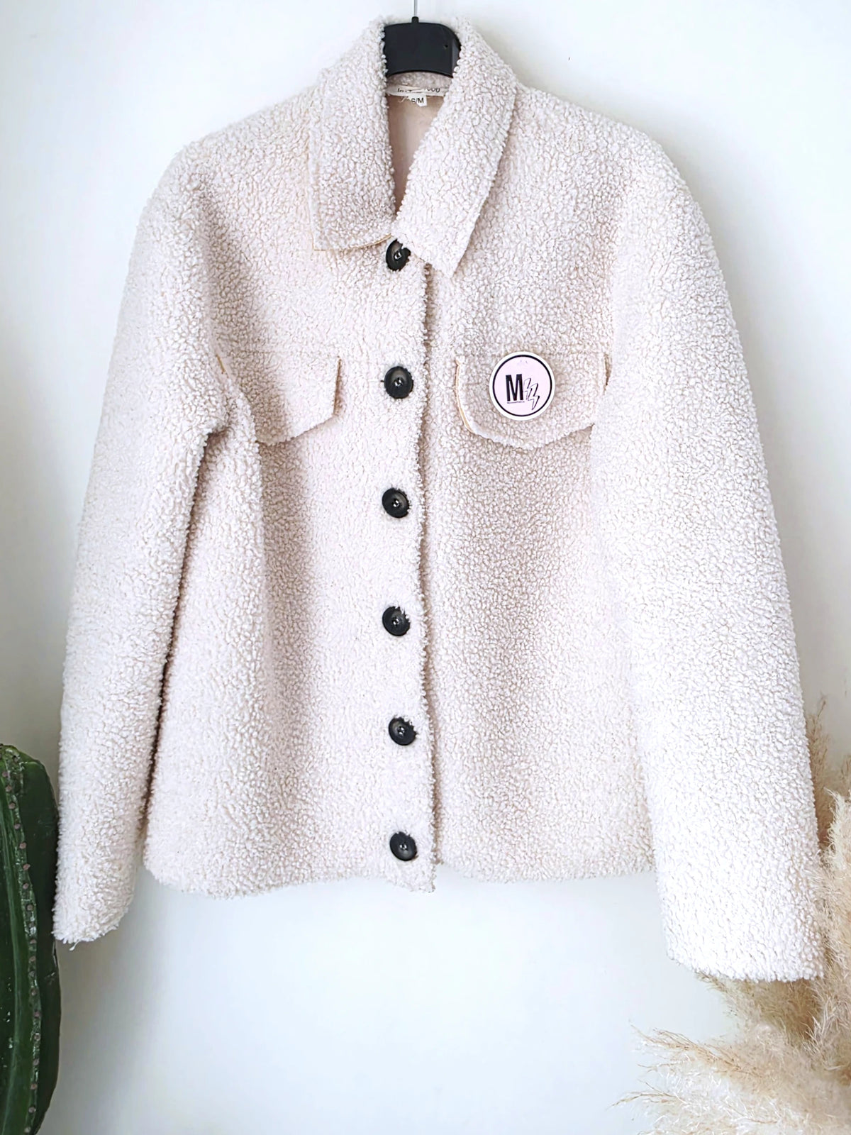 Veste en bouclette écrue