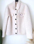 Veste en bouclette écrue