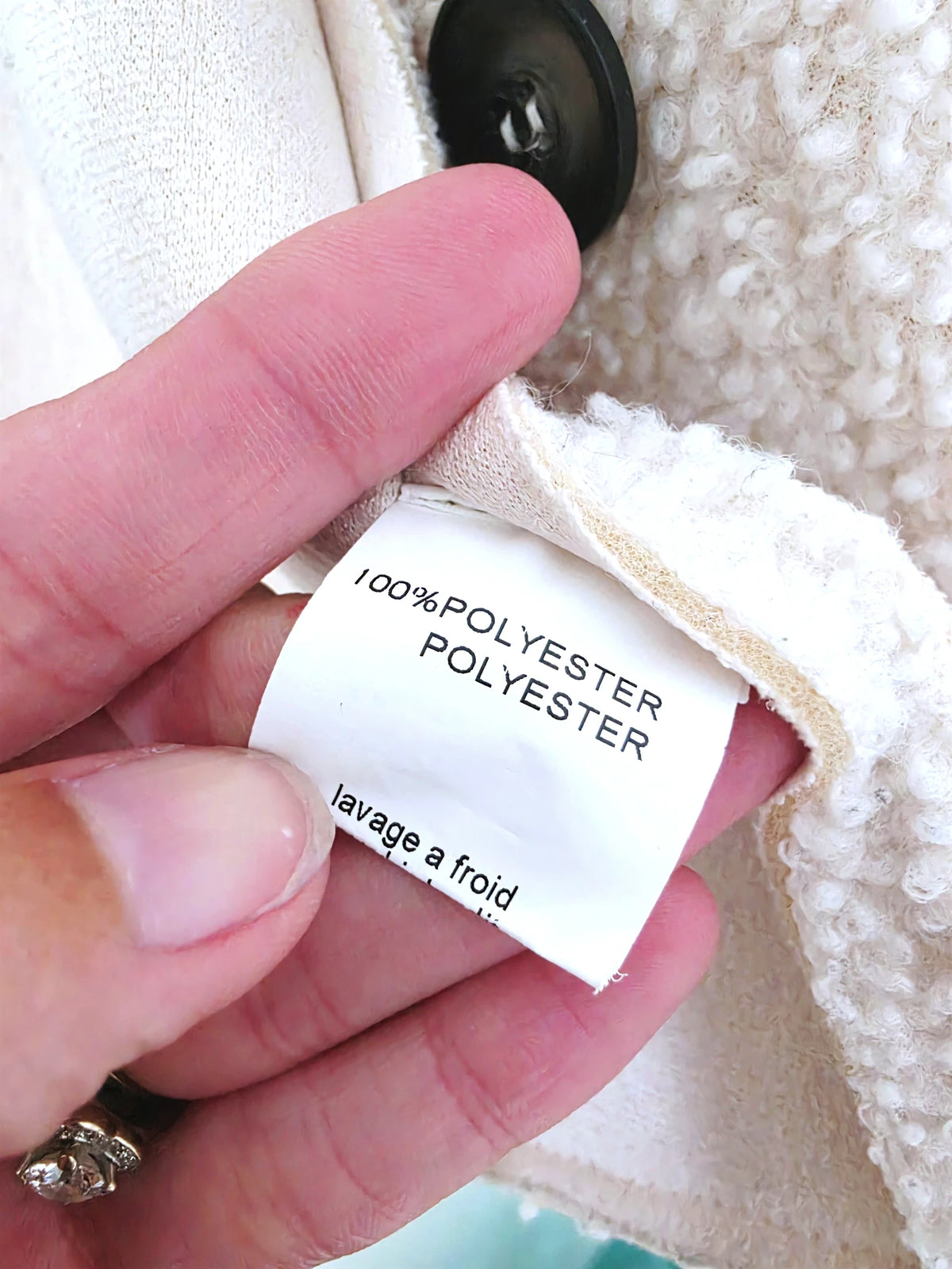 Veste en bouclette écrue
