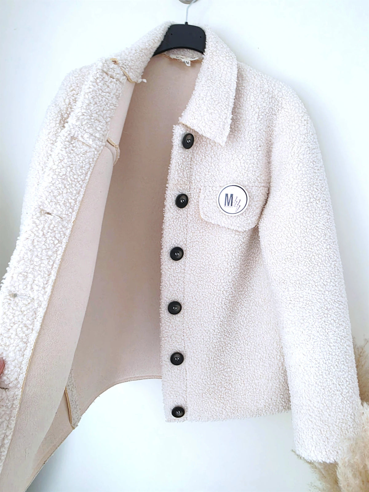 Veste en bouclette écrue
