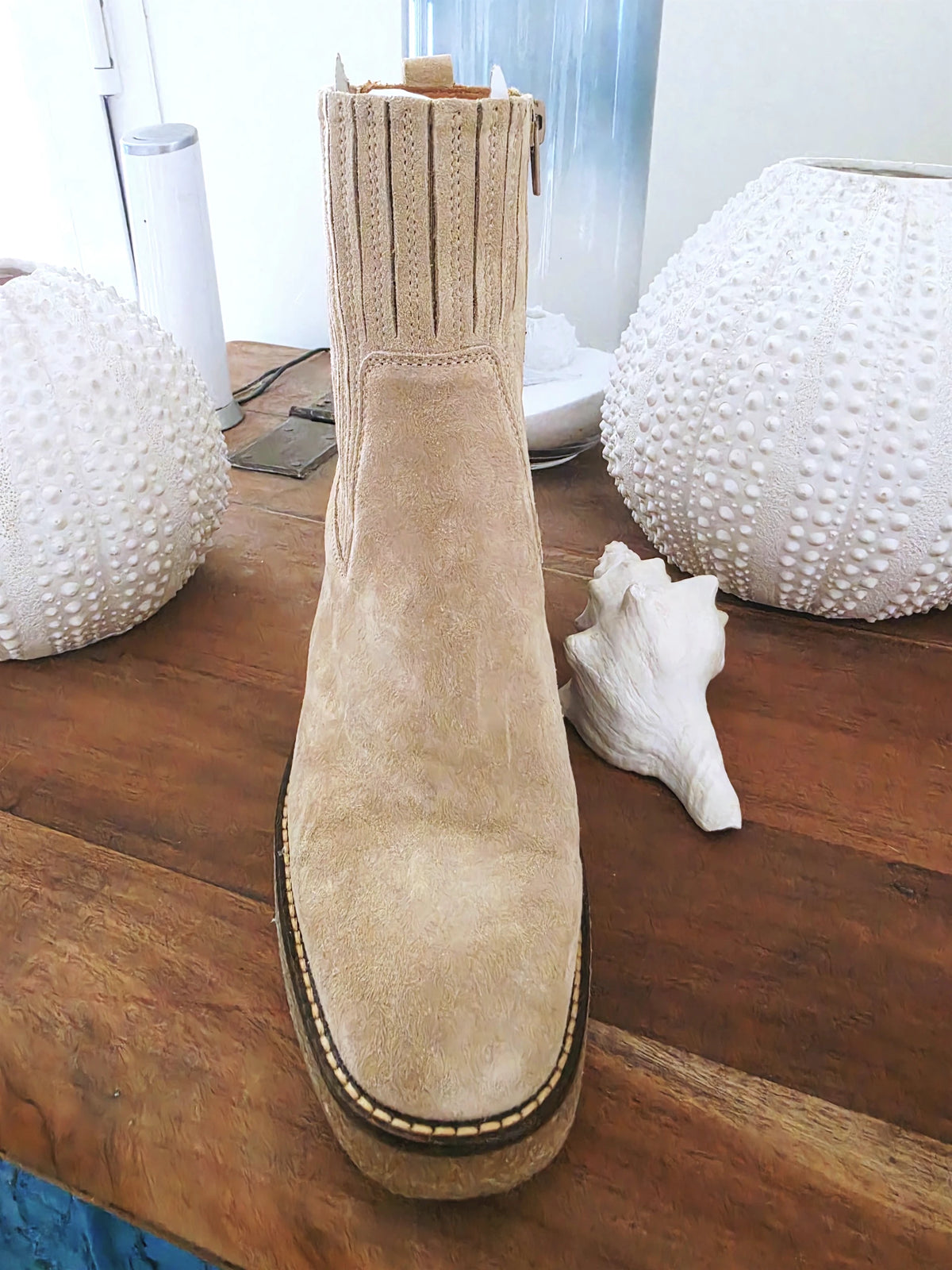 Bottines Janis beiges 100% cuir - 𝐌𝐚𝐫𝐢𝐧𝐚𝟒𝟒𝐟𝐚𝐦𝐢𝐥𝐲