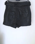 Short noir 100% cuir